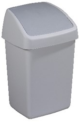 Sunware Delta cubo de basura 10 litros gris - tapa oscilante - plástico