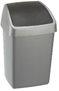 Sunware cubo de basura Delta 10L gris con tapa oscilante