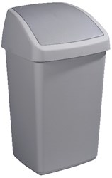 Sunware cubo de basura Delta 50L gris - tapa oscilante plástico
