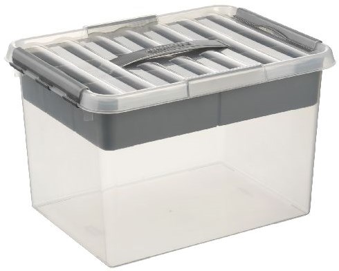 Sunware caja de almacenamiento Q-line 22 litros transparente metal - plástico