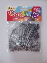 Globos globos 25 años aniversario plata 8 unidades metálicas PVC