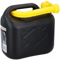 Jerrycan 5 litros negro resistente a la gasolina plástico con boquilla