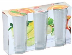 Alpina vaso transparente 270ml set de 3 vasos vidrio