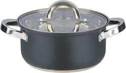 Alpina olla con tapa 18cm 2.4L inducción negra