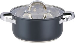 Alpina olla inducción 21cm 3,6L - olla negra con tapa