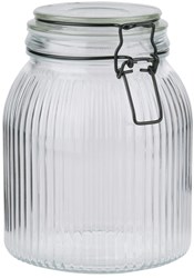 Alpina tarro de almacenamiento vidrio transparente 1,4L hermético cocina