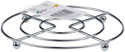 Salvamanteles acero inoxidable redondo 17 cm cromado protector mesa