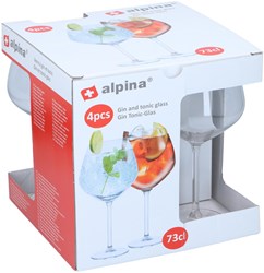 Alpina copas gin tonic set de 4 - grandes vasos de cóctel 730ml