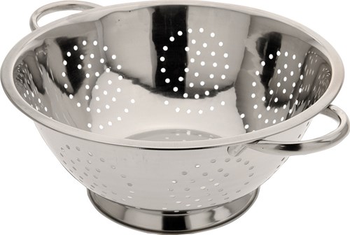 Colador de cocina acero inoxidable con asas 24cm plata - utensilio práctico