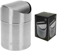 Koopman cubo de basura de mesa acero inoxidable 1,5 litros plata - papelera de mesa