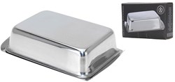 Excellent Houseware mantequera acero inoxidable plateado - caja para mantequilla