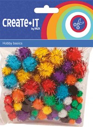 Glitter Pompoms, 78st.