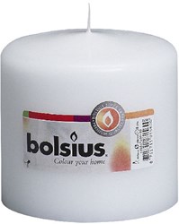 Bolsius vela pilar blanca - Vela cilíndrica 10x10 cm para decoración