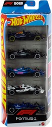 Hot Wheels coches F1 juguete - set de 5 autos de carreras metal 1:64
