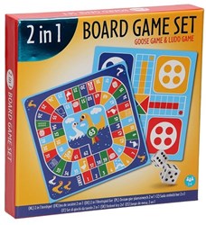 Wins Holland juego de mesa 2-en-1 juego de la oca y ludo para niños