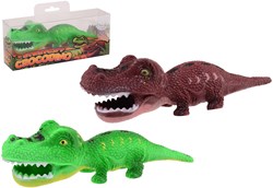 Johntoy cocodrilo elástico - juguete dinosaurio en caja transparente