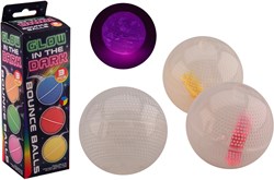 Johntoy pelotas saltarinas glow in the dark set de juguete de 3 piezas