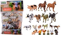 Johntoy animales de granja set de juguete 20 piezas en bolsa plástico