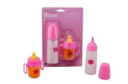 Johntoy muñecas biberones 2 piezas rosa accesorio juguete