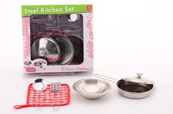 Johntoy juego de ollas y sartenes juguete 6 piezas cocina aluminio
