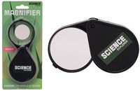 Johntoy lupa Science Explorer plegable plástico negro