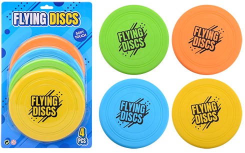 Johntoy juguete frisbee Soft Touch - set de 4 piezas multicolor