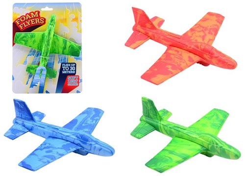 Johntoy avión de espuma juguete - aviones coloridos para diversión al aire libre