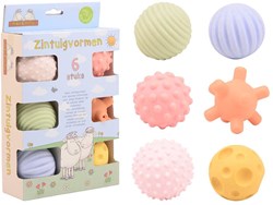 Johntoy juguete de motricidad Mike & Molly set de 6 pelotas sensoriales