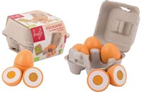 Jouéco set de huevos de madera - juguete educativo para niños-2