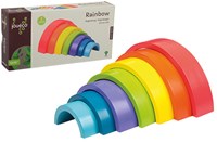 Jouéco arco iris de madera torre apilable 7 piezas juguete Montessori