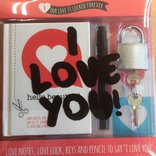 Image Books notas de amor con candado - set regalo san valentín 6 piezas