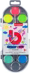 Bruynzeel Kids Waterverf Set Van 12 metallic & Neon Kleuren