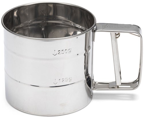 Patisse tamiz de harina acero inoxidable - accesorio de repostería - 350g - plata - ayudante de cocina