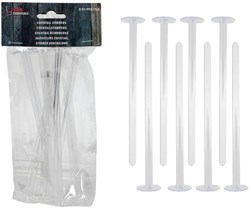 Svenska Living machacadores de cóctel transparentes set de 8 piezas plástico