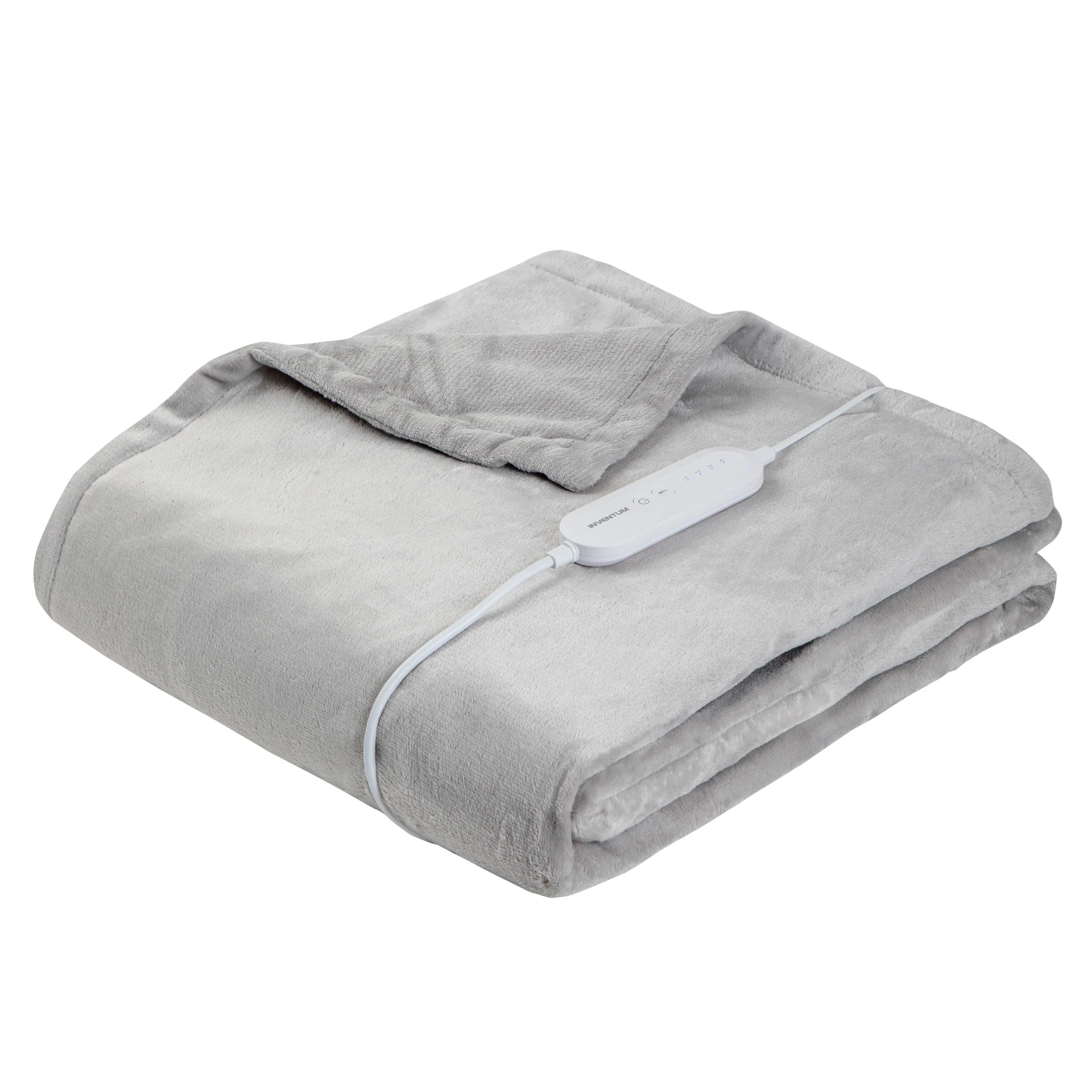 Inventum manta eléctrica de forro polar 180x130cm gris claro manta térmica