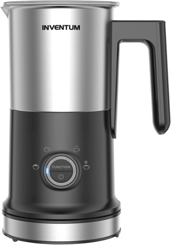 Inventum espumador de leche espumador eléctrico negro acero inoxidable 115ml 240ml