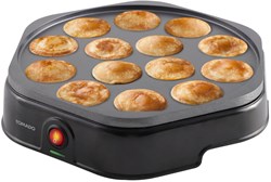 Tomado sartén eléctrica para poffertjes 14 unidades sin PFAS negra