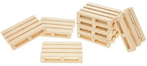 Kids Globe palets de madera set de juguete 8 piezas escala 1:32