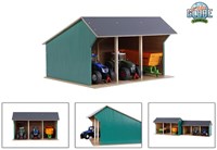 Kids Globe cobertizo agrícola de juguete para tractores 1:32 madera grande
