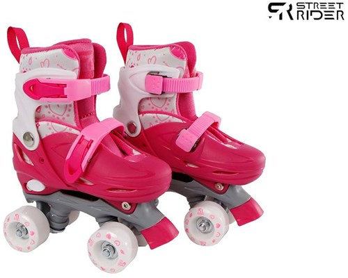 Patines rosa ajustables marco de aluminio talla 31-34 patines niños