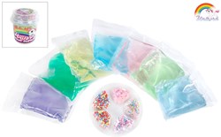 Juguete putty unicornio mezcla purpurina y cuentas 700 gramos