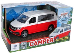 Volkswagen transporter camper coche metal diecast 13,5 cm pullback