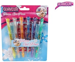 Set de bolígrafos tattoo glitter multicolor 6 piezas juguete creativo