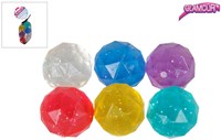 Pelota saltarina diamante glamour juguete 32mm 6 piezas multicolor