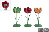 Portavelas portavelas Tulip S metal multicolor 8x8x20cm decoración