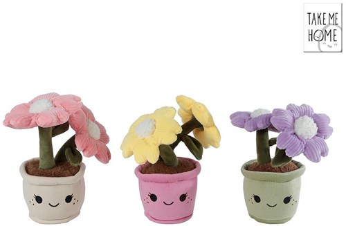 Juguete planta flor de peluche 18cm colorido y suave