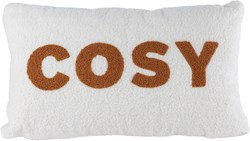 Van Manen cojín Cosy crema/marrón textil 30x50x15cm decorativo