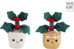 Vedes decoración navideña de acebo de peluche - planta suave para abrazar