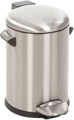 EKO cubo de basura con pedal acero inoxidable mate 3 litros Belle Deluxe plata