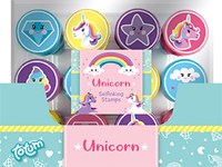 12 sellos autoentintables Unicornio 071650